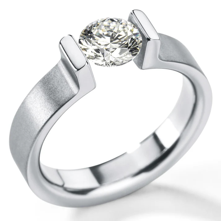 ONE Lab Diamondring mit 1 Carat Brillant, TW VS2, Ringbreite 4,5 mm